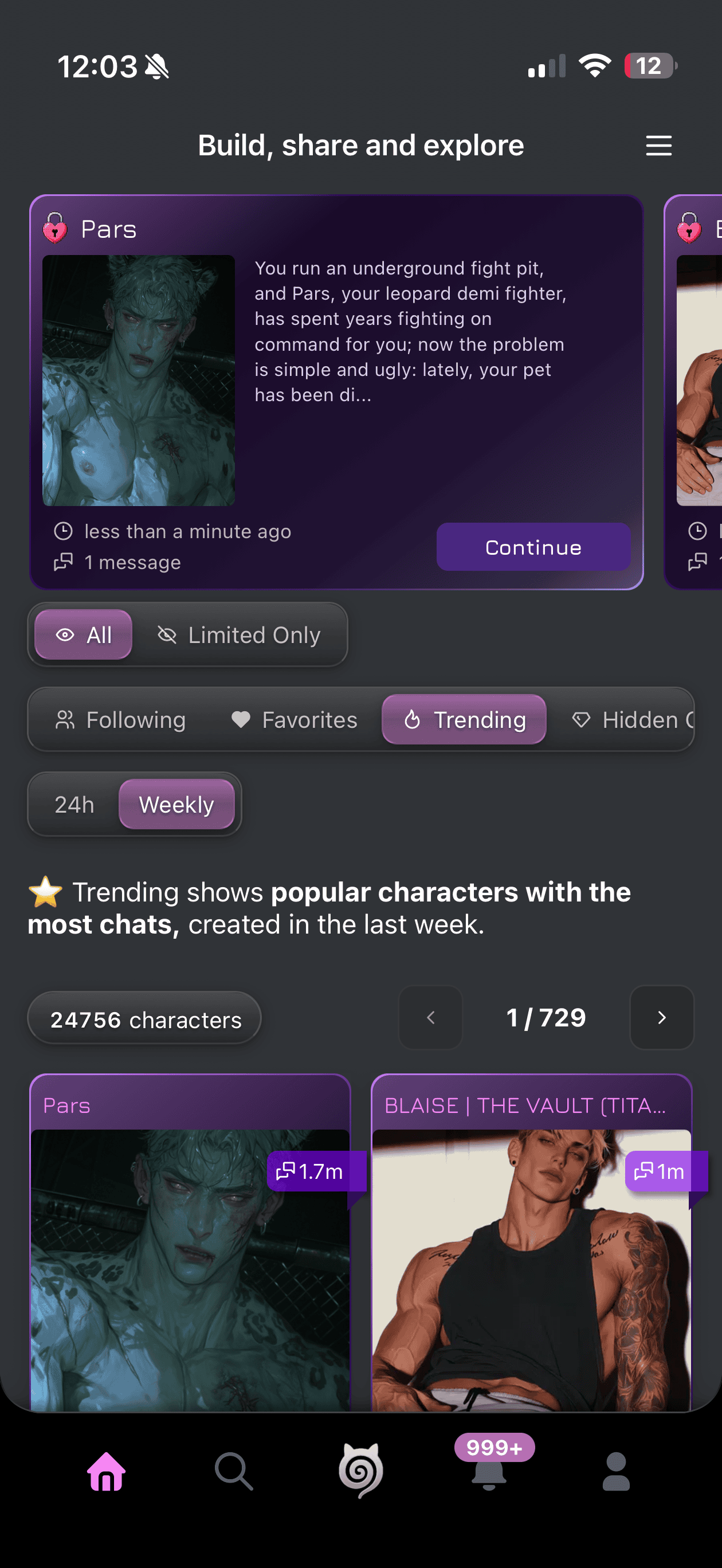 trending with recent chats