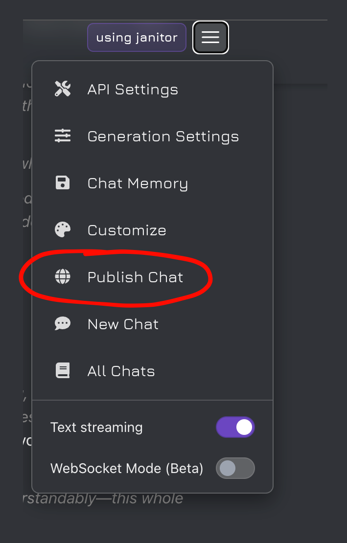 public chat button